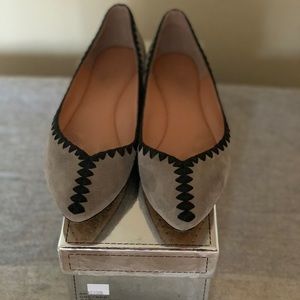 Sigerson Morrison Grey Suede Ballet Flats
